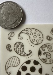 DARK BROWN PAISLEY Rub-On Transfers(4”x 5”)Shapes •Scrapbook•Memory•Card Making