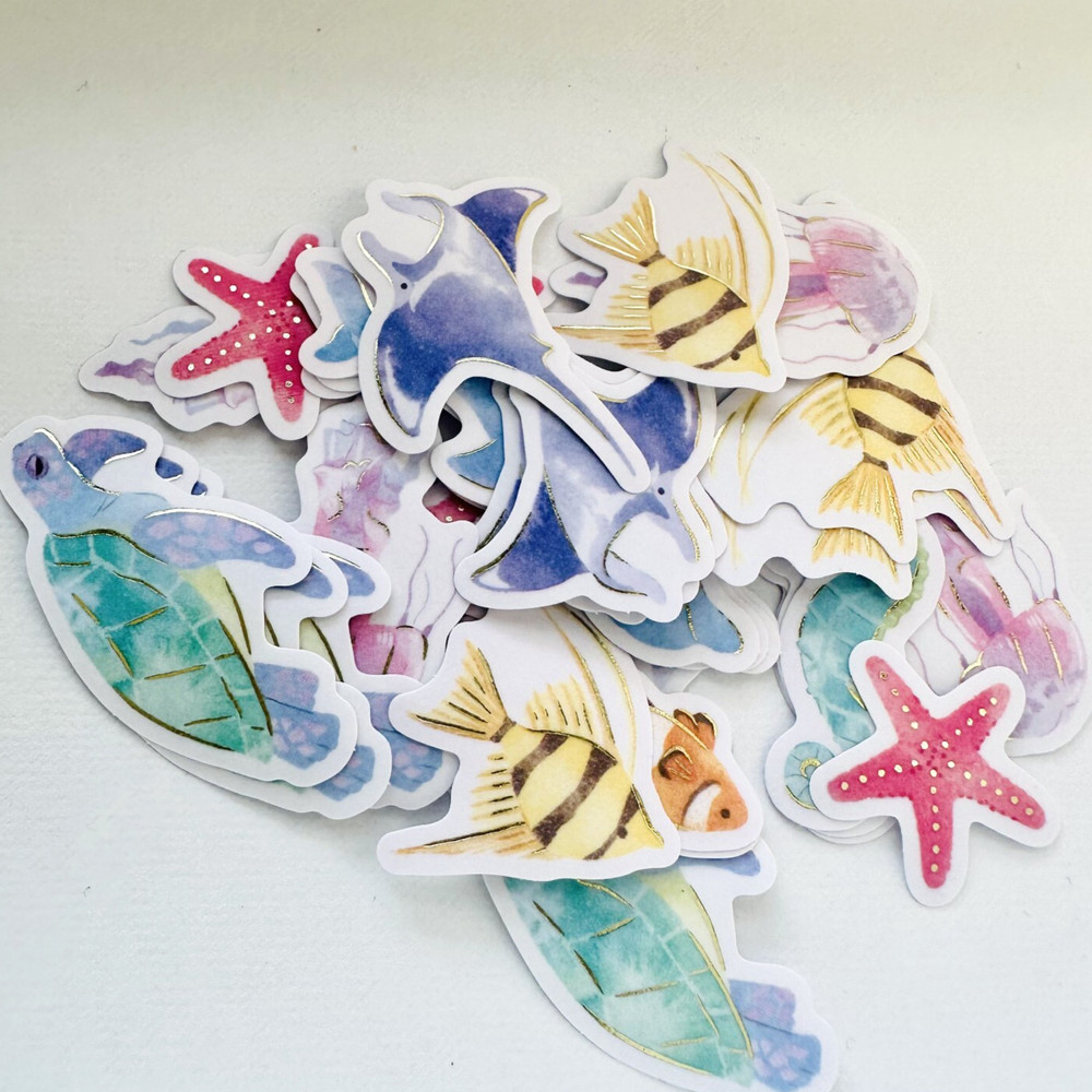 Sea creatures Sticker Random 1pc 8design Animal New From Japan w/ tracking