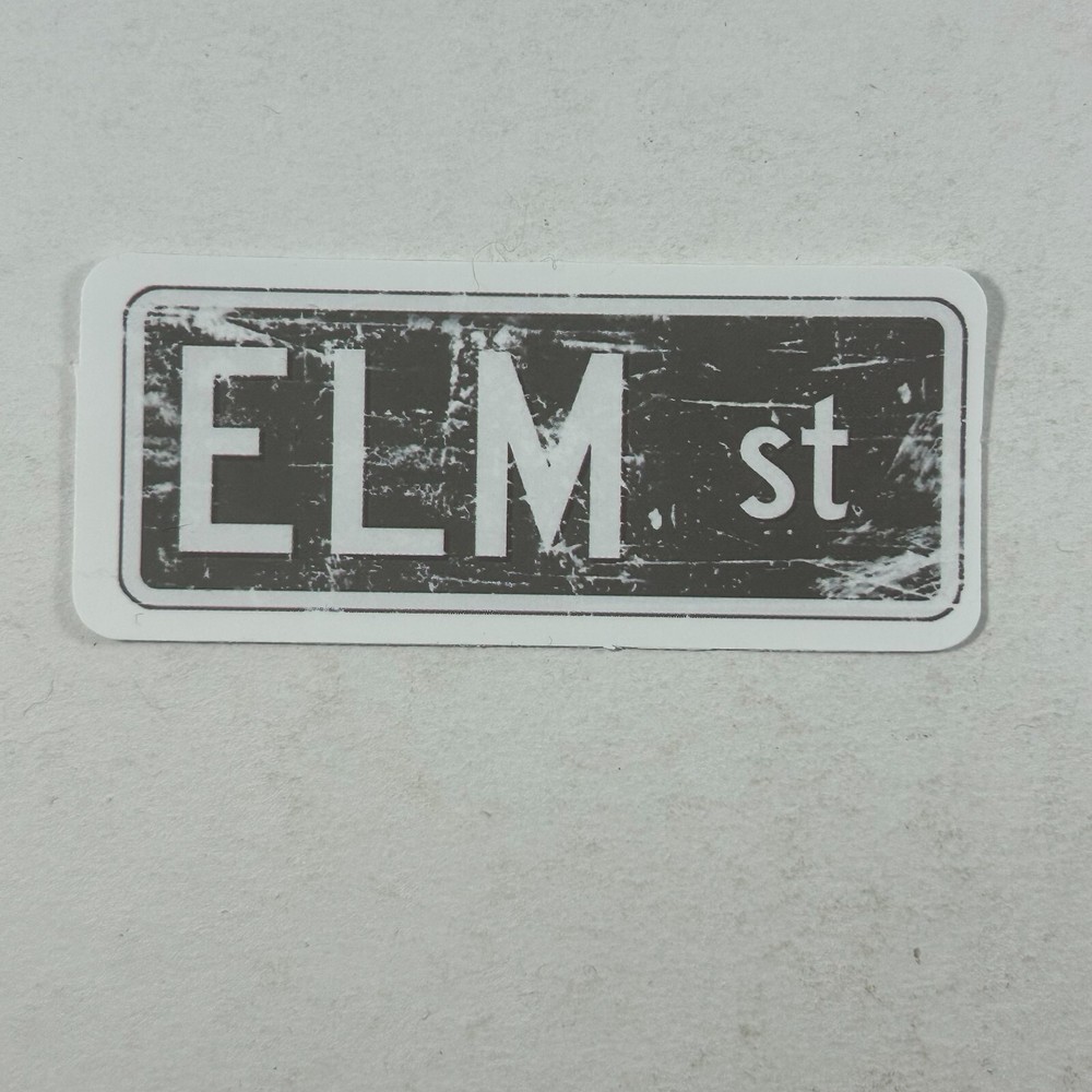 Sticker Rustic Elm Street Road Sign Nightmare on Elm St Halloween Movie