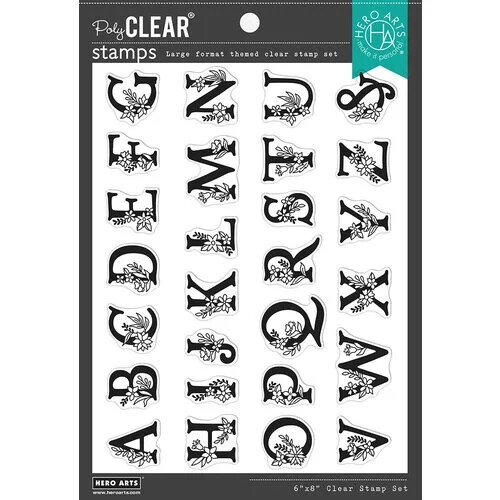HERO ARTS – ACRYLIC STAMPS – FLORAL ALPHABETS