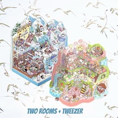 Two Extra Large (3D) 11.4 x 8.3 Isometric Scene Rooms. Ice Festival and Garden.