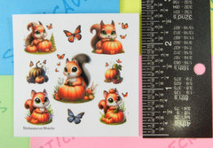 Mini Squirrels & Pumpkins Mini Sticker Sheet