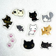 Tiny Cute Kawaii Cat Sticker Flakes Planners Journals Scrapbooking
