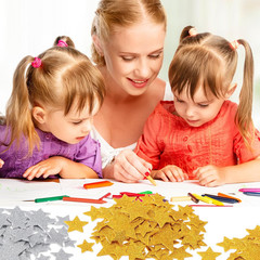 300 PCS Glitter Foam Star Stickers, Gold & Silver 4 Sizes Star Glitter Foam Stic