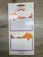 Mrs Grossman’s Giant Stickers 1992 Orange Cat Gift Label New Sealed Pack Rare