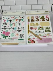 NEW Simple Stories 2 Rub On Transfers 6×8 Sheets Note Worthy & Winter Wonder