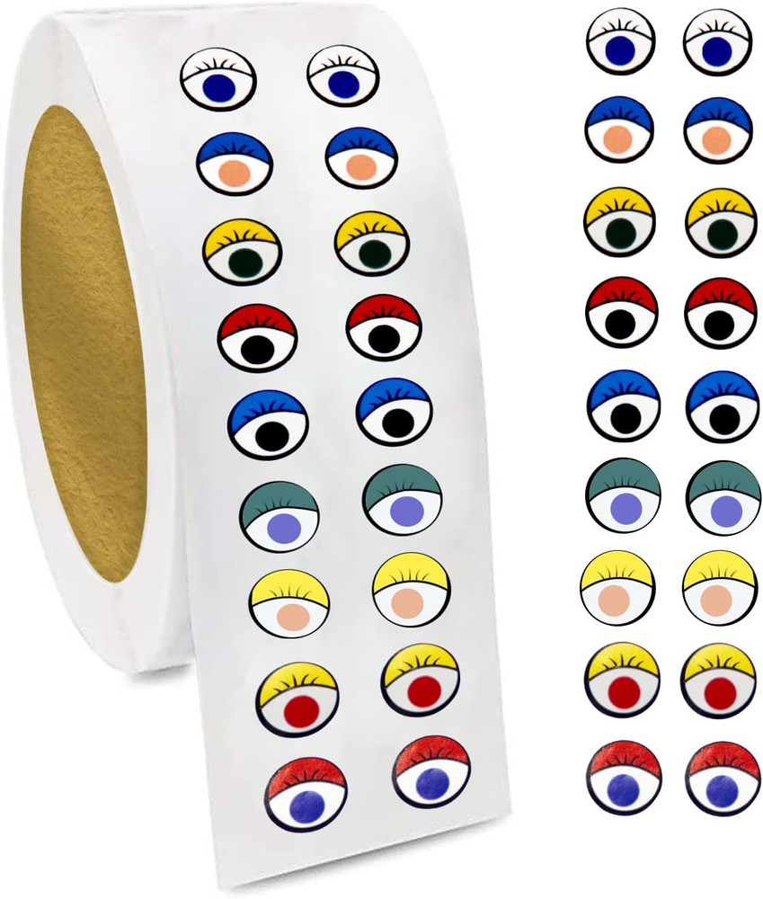 BLMHTWO 2000 Pieces Eye Stickers, Large Googly Eyes Self Adhesive Colorful Carto