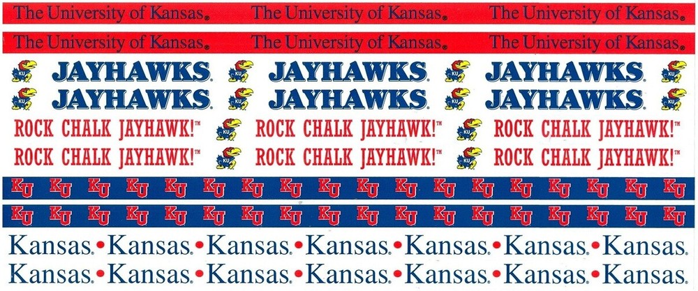 University of Kansas Jayhawks NCAA Border Scrapbook Stickers 12″