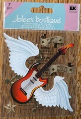 RARE Jolees Rock Star Guitar W/ Wings BAND Musical Playing Music Notes Stickers