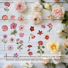 500 Pcs Flower Stickers for Scrapbook Supplies Dried Pressed Flowers Scrapbook