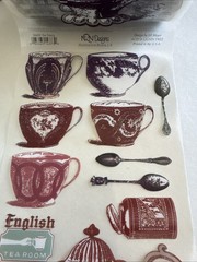 Teapot Sticker ROLL NRN Designs Scrapbook Stickers Tea Time, Teapots, Spoons