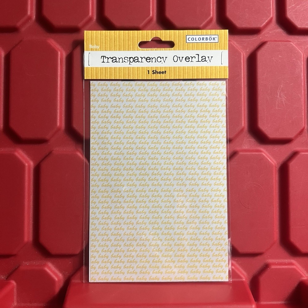 Colorbok Baby Transparency Overlay 1 Sheet Scrapbooking Brand NEW