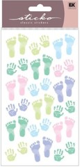 Pastel Baby Prints, 4×7″ scrapbook stickers Sticko 52-00707