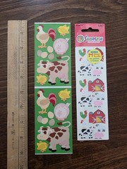 Sandylion Kromekote Stickers BARNYARD ANIMALS Sealed & Frances Meyer FARM