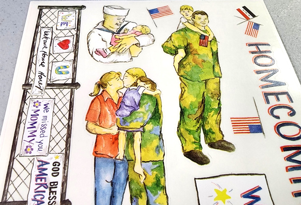 Uniform Designs 2005 Clear Stickers Scrapbooking Soldiers Military Homecoming