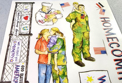 Uniform Designs 2005 Clear Stickers Scrapbooking Soldiers Military Homecoming