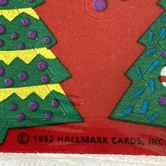 Vtg 1992 Hallmark CHRISTMAS TREE /XMAS stickers -4 full sheets. Still Sealed/MIP