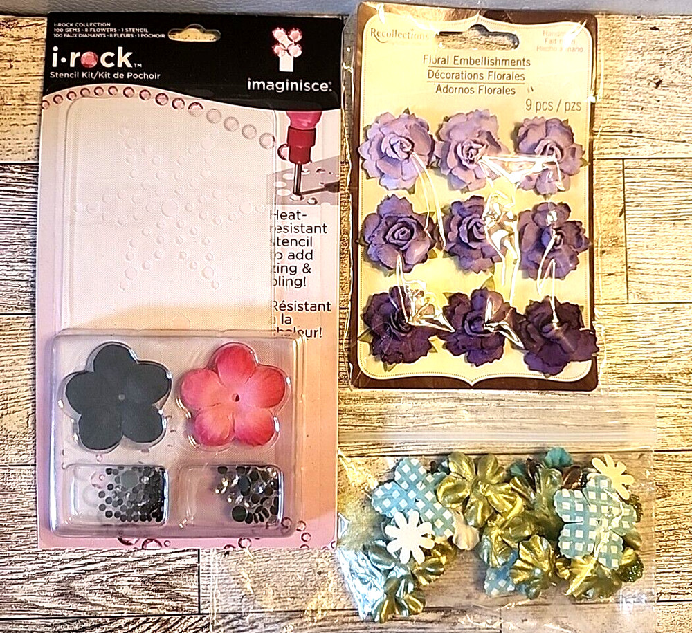 Floral Flowers Embellishments for Scrapbooking and Card Making NEW Crafts