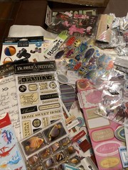 Scrapbooking Mixed Lot of Stickers Die Cuts Chipboard No Bunny Jolee’s Colorbok