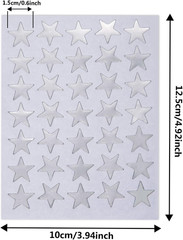 Self-Adhesive Star Stickers 1750 Count (Silver)