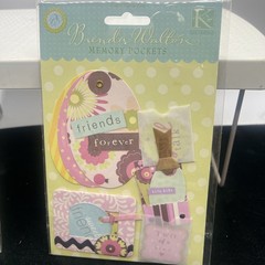 K&Company Brenda Walton Memory Pockets~Dimensional Sticker Lot Scrapbook Tags