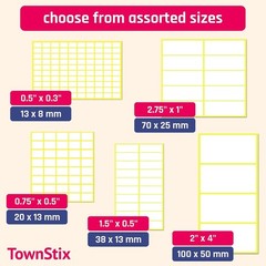 0.5″x0.3″ White Self-Adhesive Labels – 2000 Pack for Organization & Crafting