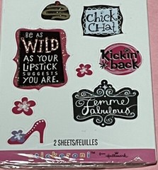 Hallmark Stickeroni Girl Power Glitter 2 Sheets Stickers