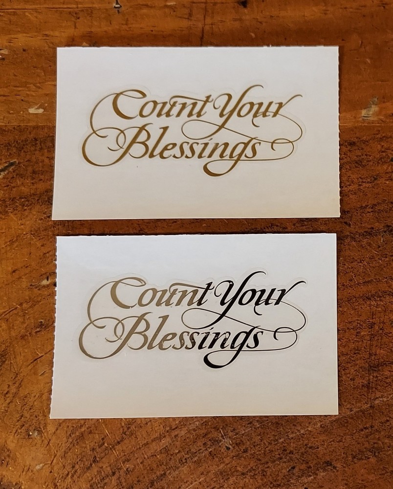 Mrs. Grossman Two Half Strip Stickers ~ Reflections………Count Your Blessings
