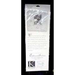 K&Company, English Floral Journal Tags Embossed Stickers Floral Frames, New