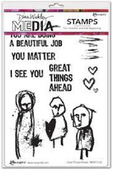 RANGER – DINA WAKLEY MEDIA – RUBBER STAMPS – GREAT THINGS AHEAD