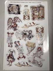 Set of 2 Vtg 80s IVY COTTAGE Current Stickers Scrapbooking EJ Taylor Little Book