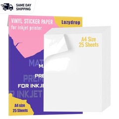 Versatile 25-Count Waterproof Printable Vinyl Sheets – Perfect for DIY Projects