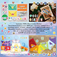 1610Pcs Letter Stickers for Scrapbooking,Ransom Note Stickers, Junk Journal, Jo