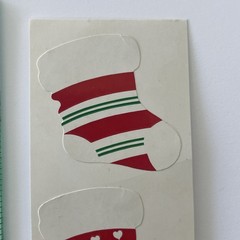 4 Mrs. Grossman’s Vintage Christmas Stocking Stickers Stars & Hearts RARE!!!