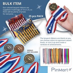 Neck Ribbon Award Holder Medals Blank Colored Achievement Ribbon Lanyard
