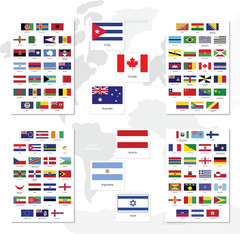 Flags of the World Stickers – Premium Country Flags and Mini Flag Stickers Set –