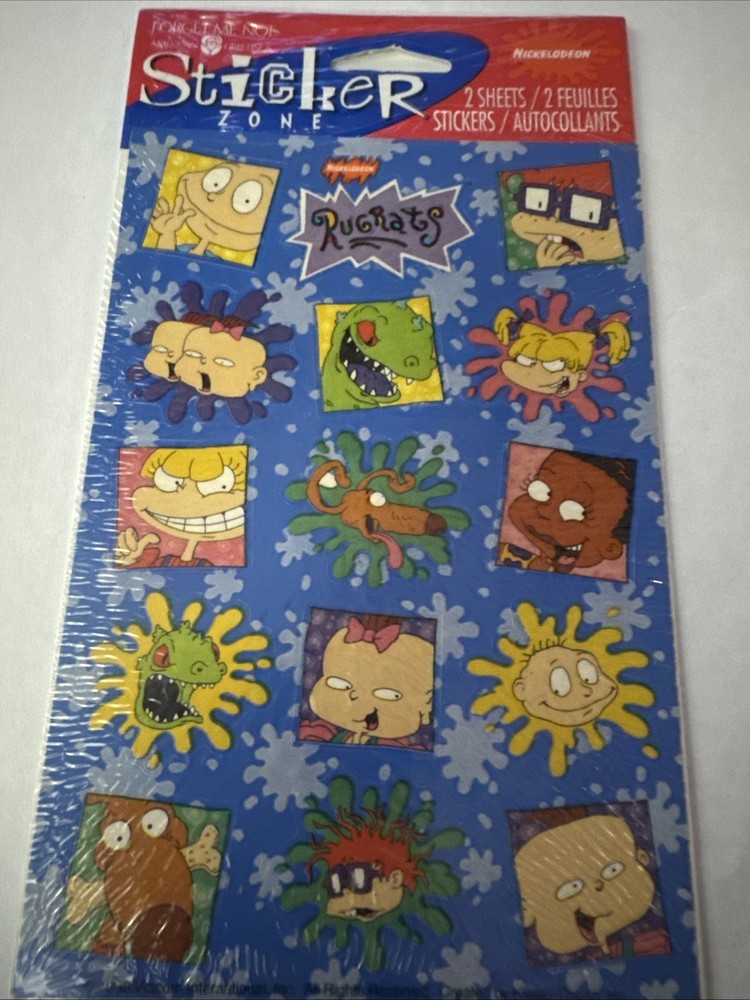 Vintage 1998 Nickelodeon RUGRATS Stickers 2 Sheets American Greetings New