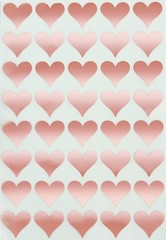 19mm Rose Gold Valentine Heart Stickers – Permanent Heart Labels for Treat Ba…
