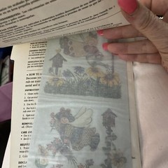 Vtg 1996 Indoor Outdoor Accents Rub-on Transfers Garden Angels Loew Cornell NEW