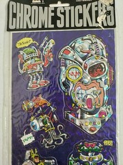 Vintage80’s Mark 1 Chicago Robot CS33 Mech Cyborg Chrome Prism Sticker Sheet NOS