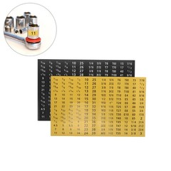 20 Sheets Socket Wrench Sticker Tool Wall Organization Organizer Labels