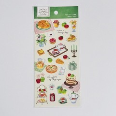 Kawaii Apple Sticker Set (2 Sheets) Japanese Stationery GAIA Made in Japan