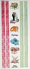 Wedding Bride Groom Rings Bouquet Dove Bells Borders 12″ Sheet NRN Designs RARE