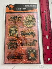 American Greetings Stickety-Doo-Da Halloween Epoxy Sticker Spooky Jack-O-Lantern