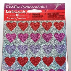 NEW Stickety Doo Da HOLOGRAM HEARTS American Greetings Stickers 2 Sheets