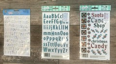 Royal & Langnickei Deja Views E-Z Rub-On Transfers santas candy Glitter Alphabet