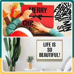 Seloom 13 Sheets Alphabet Stickers,4 Inch Large Vinyl Letter 4 inch, Black