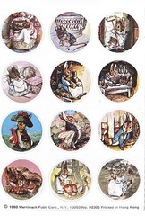 Vintage 1980 Merrimack Sticker Sheet Little Critters Bunnies Rabbits Mouse Mice