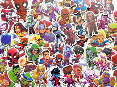 SUPERHERO Vintage Stickers, 20 pcs ninja turtles, Thor, he-man FREE Shipping*