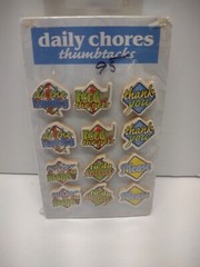 Vintage Daily Chores Thumbtacks, Creative Imaginations Inc